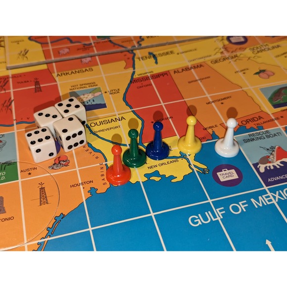 1980 US Traveler Vintage Board Game Learning Education Race Across the USA Rare - Picture 3 of 11